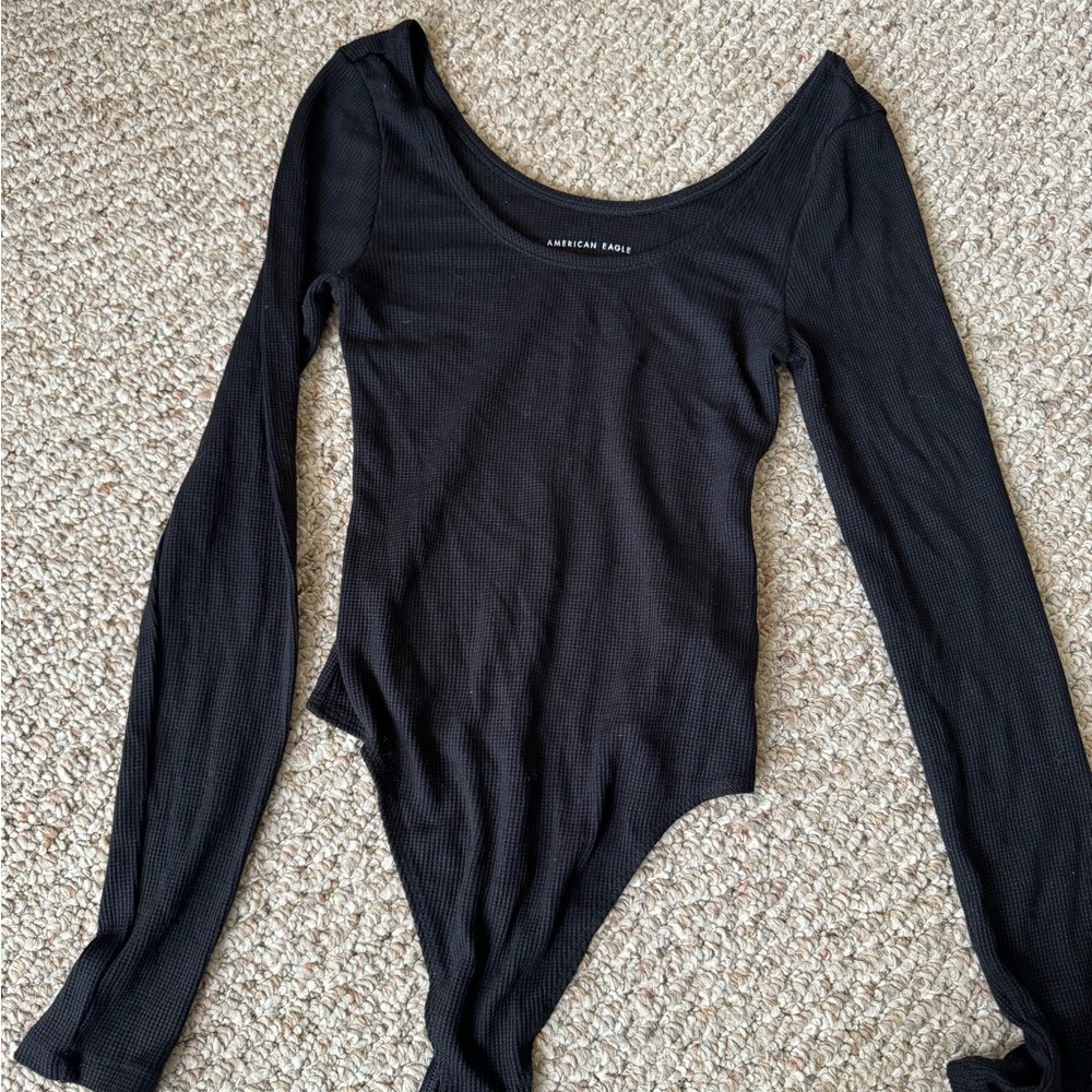 American Eagle long sleeve black body suit